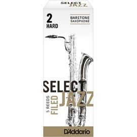 RICO RRS05BSX2H Select Jazz Unfiled Трость для саксофона баритон, размер 2, жесткие (Hard)