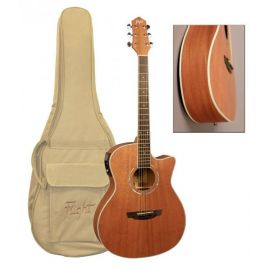 FLIGHT AG-300 CEQ NS+чехол - электроакустическая гитара с вырезом, цвет натурал