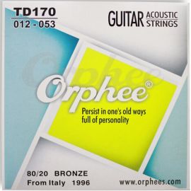 ORPHEE TD170 Струны для акустической гитары, 80/20 Bronze, 12-53