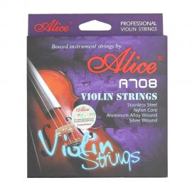 ALICE A708 Струны для скрипки,  две первых струны в комплекте: 1а струна - сталь с карбоновым покрытием