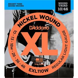 D'ADDARIO EXL110W Набор 6 струн для гитары электро никель 010-046