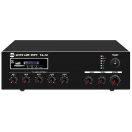 CMX Audio EA-60 Микшер усилитель 60ватт, встроенный Mp3 плеер USB и SD , FM тюнер, 3 Mic, 2 Aux, 70V