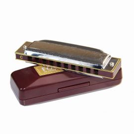 SUZUKI 1072 A губная гармоника диатоническая Folkmaster "A", 10 holes, пластиковый корпус, никелиров
