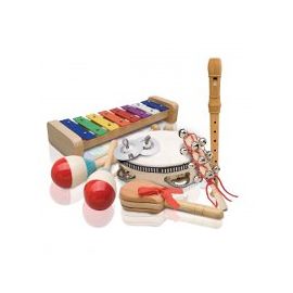ASHTON PSET3 Набор перкуссионный детский (тамбурин, металлофон, маракасы, бубунцы, блок-флейта, каст