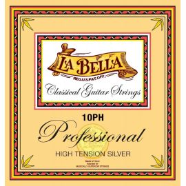 LA BELLA 10 PH Cтруны для классической гитары. Белый нейлон. Натяжение: 39,8 кг Серия: ProfessionalР