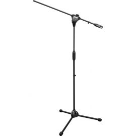 BESPECO MS11 Стойка микрофонная напольная, цвет: черный+серый, максимальная высота: 202см, длина нак