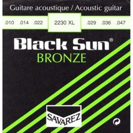 SAVAREZ 2230 Струны д/акустических  гитар XL Black Sun (010/047), в бронзовой обмотке, слабое натяже