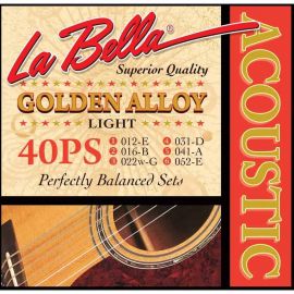 LA BELLA 40PS Струны для акустической гитары (12-52) Обмотка: сплав Golden Alloy (латунь) Производит