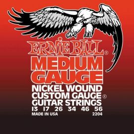 ERNIE BALL 2204 струны для эл.гитары Nickel Wound Medium (13-17-26-34-46-56)