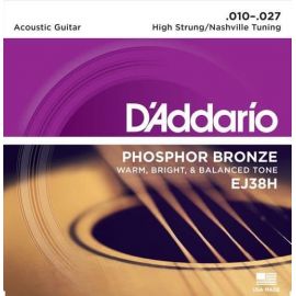 EJ38H Phosphor Bronze Дополнительные высокие струны для 12-струнной гитары, High Strung/Nashvil, 10-27, D'Addario