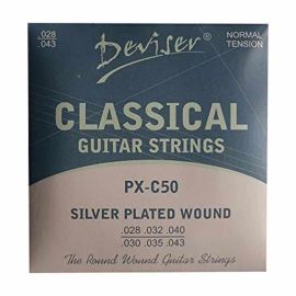DEVISER PX-C50 Набор 6 струн для гитары классик нейлон-серебро HT 028-045
