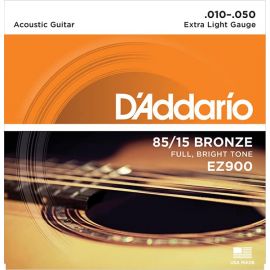 EZ900 AMERICAN BRONZE 85/15 Струны для акустической гитары Extra Light 10-50 D`Addario EZ900