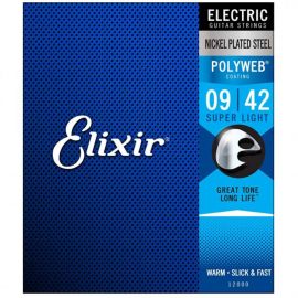 ELIXIR 12000 PolyWeb Super Light Cтруны для электрогитары никелированная сталь