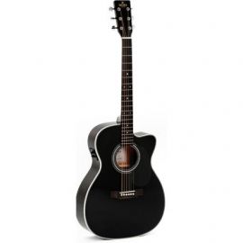 SIGMA 000MC-1E-BK Электроакустическая гитара Корпус: 000-14 Fret, Cutaway Крепление грифа: ласточкин