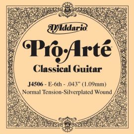 J4506 Pro-Arte Отдельная 6-ая струна для классической гитары, нейлон, нормальное натяжение, D'Addario