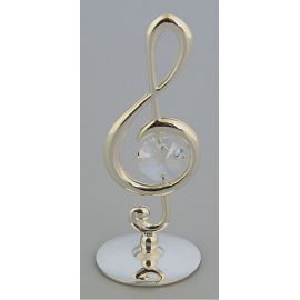 SWAROVSKI U-4496/SL Сувенир "СКРИПИЧНЫЙ КЛЮЧ" с кристаллами Swarovski (под серебро)