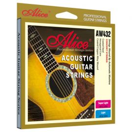ALICE AW432-SL Комплект струн для акустической гитары, медь, 11-52