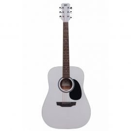 JET JD-257 WHS акустическая гитара, цвет белый, Форма корпуса: Dreadnought (вестерн),Верхняя дека: ель