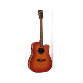 CORT AD890CF-LVBS Standard Series Электро-акустическая гитара, с вырезом, санберст