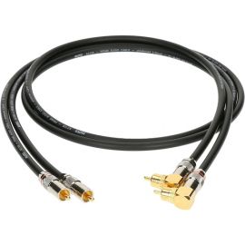 KLOTZ ALPA015 Кабель акустический RCA, 1,5м, прямой+ угловой, 2шт