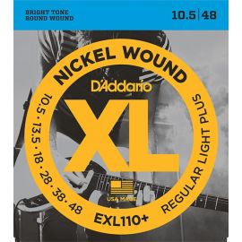 D'ADDARIO EXL110+ Nickel Wound Комплект струн для электрогитары, Regular Light Plus, 10.5-48