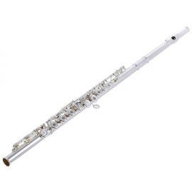 YAMAHA YFL-382H флейта с резонаторами, в линию, с коленом B, корпус из нейзильбера, серебряное покрытие