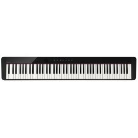 CASIO PX-S1000BK цифровое фортепиано, 88 клавиш рояльного типа, 5 уровней чувствительности клавиатуры, полифония 192 ноты, 18 тембров, 6 эффектов, метроном. Линейный вход, USB Type B, выход на наушники x 2, линейный выход x 2