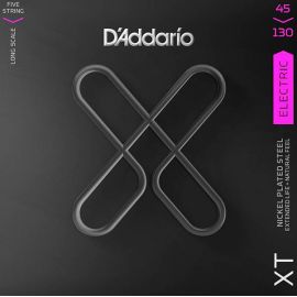 D'ADDARIO XTB45130 XT Комплект струн для 5-струнной бас-гитары, никелированные, 45-130, с покрытием