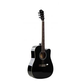CARAVAN HS-4111 BK Гитара акустическая с вырезом, верхняя дека липа, обечайка и нижняя дека липа, гриф махагони, накладка грифа палисандр, цвет черный