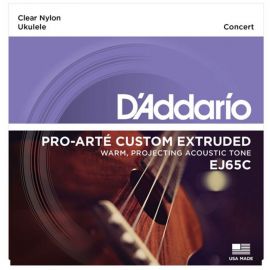​D'ADDARIO EJ65C Комплект струн для концертного укулеле, прозрачный нейлон