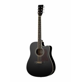 CARAYA F641EQ-BK Электро-акустическая гитара, с вырезом, черная