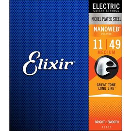 ELIXIR 12102 струны для электрогитары Anti Rust NanoWeb Super Light (011-014-018-028-038-049)