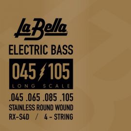 LA BELLA RX-S4D RX Stainless Комплект струн для бас-гитары, нерж.сталь, 45-105