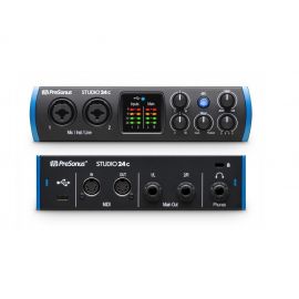 PRESONUS Studio 24C аудио/MIDI интерфейс, USB-C 2.0, 2 вх/2 вых канала, предусилители XMAX, до 24 би