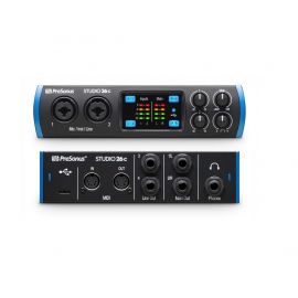 PRESONUS Studio 26C аудио/MIDI интерфейс, USB-C 2.0, 2 вх/4 вых каналов, предусилители XMAX, до 24 б