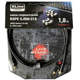 XLINE Cables RSPE SJRM018 Кабель специальный JACK stereo 3.5mm - 2 x RCA male, длина 1,8 м