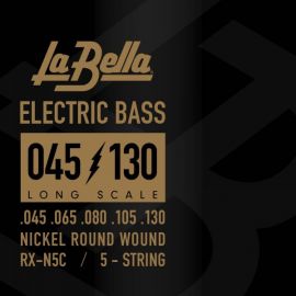 LA BELLA RX-N5C RX Nickel Комплект струн для 5-струнной бас-гитары, никелированные, 45-130