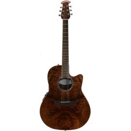 OVATION CS24P-NBM Celebrity Standard Plus Mid Cutaway Nutmeg Burled Maple  гитара (Китай)