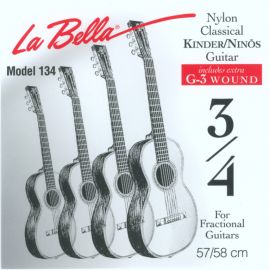 ​LA BELLA FG134 Комплект струн для классической 6-струнной гитары с уменьшенной 3/4 мензурой.