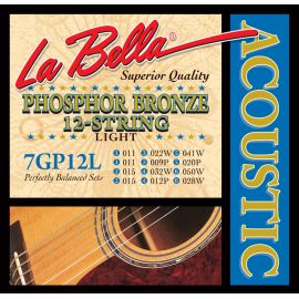 LA BELLA 7GP12L Комплект струн для акустической 12-струнной гитары 11-50