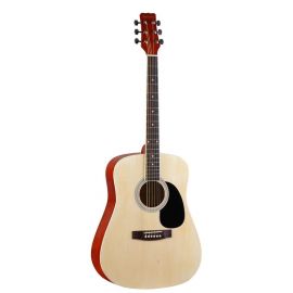 MARTINEZ W11/N Акустическая гитара Вестерн, верхняя дека - липа, нижняя дека и обечайка - липа, гриф - катальпа, накладка - палисандр, порожек - палисандр