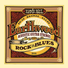 ERNIE BALL P02008 Earthwood Rock & Blues Комплект струн для акустической гитары, бронза, 10-52