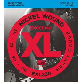 ​D'ADDARIO EXL230 XL NICKEL WOUND Струны для бас-гитары Long Heavy 55-110