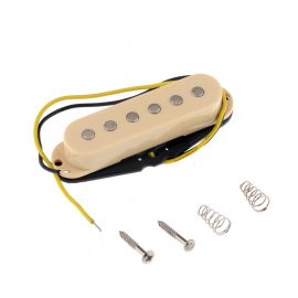 MUSICLILY M523 Звукосниматель магнитный сингл, для Fender Strat, средний, кремовый