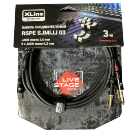 XLINE Cables RSPE SJMIJJ03 Кабель специальный Mini JACK stereo 3.5mm - 2 x JACK mono 6.3mm, 3м