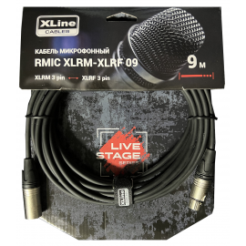 XLINE Cables RMIC XLRM-XLRF 09 Кабель микрофонный  XLR 3 pin male - XLR 3 pin female длина 9м