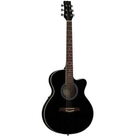 MARTINEZ SW024HC/BK Электроакустическая гитара в узким корпусе фолк (40 дюймов) с вырезом.