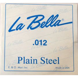 LA BELLA PS012 Отдельная стальная струна без оплетки, 012
