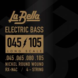 LA BELLA RX-N4C RX Nickel Комплект струн для бас-гитары, никелированные, 45-105,