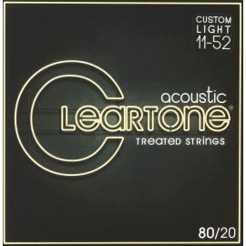 CLEARTONE 7611 80/20 Комплект струн для акустической гитары, бронза 80/20, с покрытием, 11-52